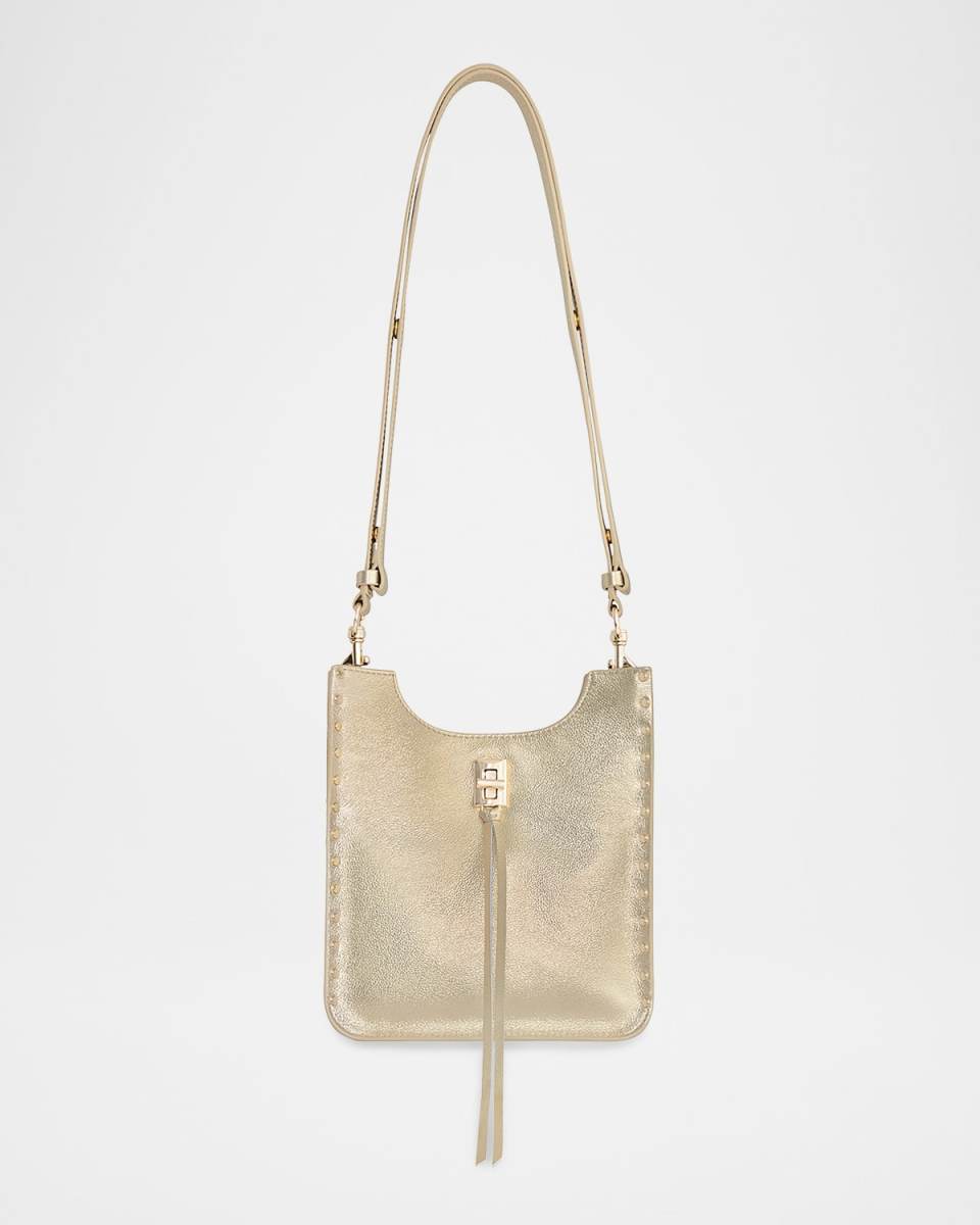 Darren Mini Feed Metallic Leather Crossbody Bag